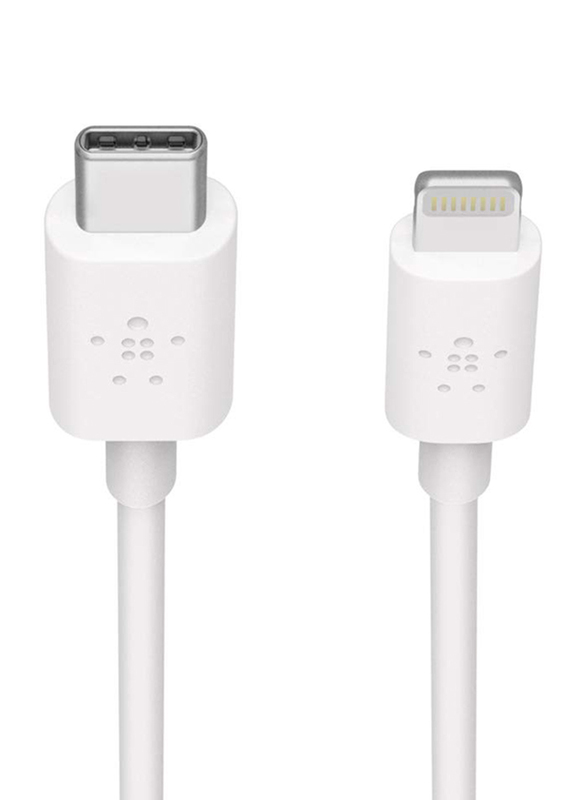 Belkin 1.2-Meter Boost Charge Lightning Cable, USB Type C Male to Lightning for iOS Devices, White