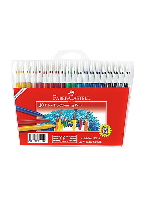 

Faber-Castell 20-Piece Fiber Tip Color Sketch Pen Set, Multicolor