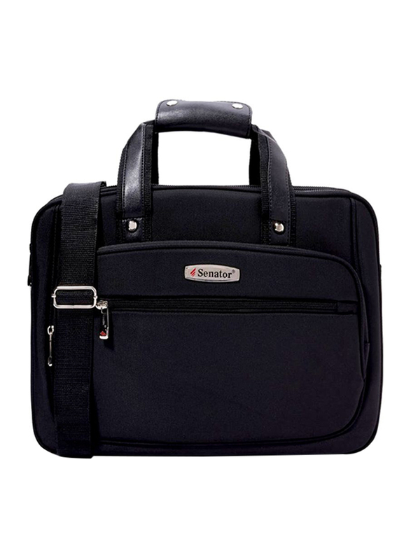

Senator 12-inch Executive Portfolio and Laptop Messenger Bag, KH8121, Black