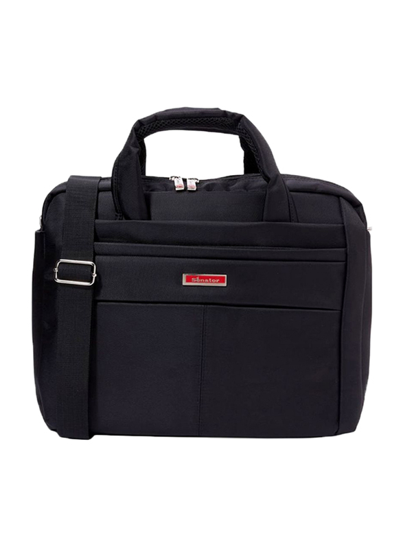 

Senator 12-inch Executive Portfolio and Laptop Messenger Bag, KH8115, Black