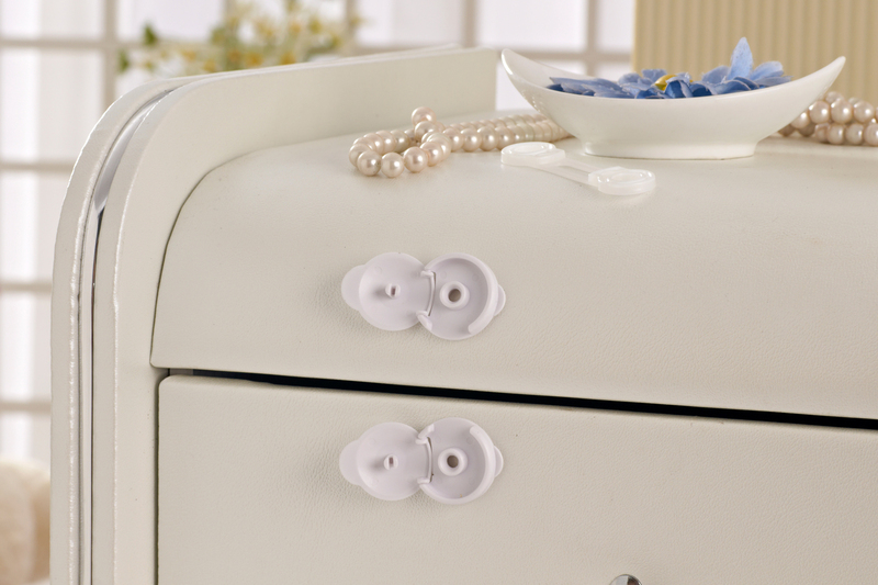 Duma Safe Cabinet Lock, 2 Pieces, White