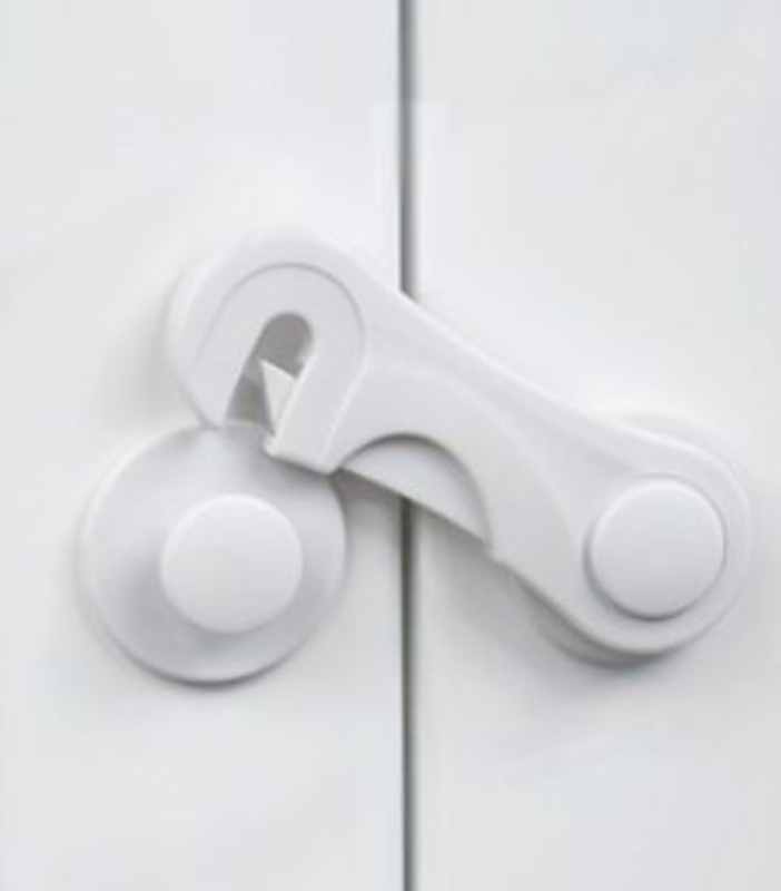 Duma Safe Cabinet Lock, 2 Pieces, White