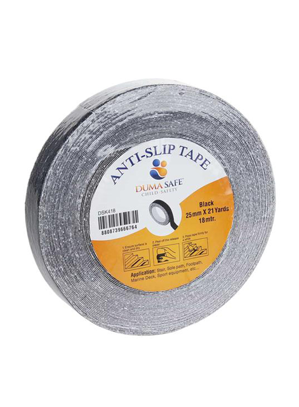 Duma Safe Anti-Slip Tape, 25 x 18 mm, Black