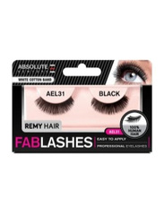 Absolute New York Fabulashes Regular Human Hair False Eyelashes, AEL31, Black