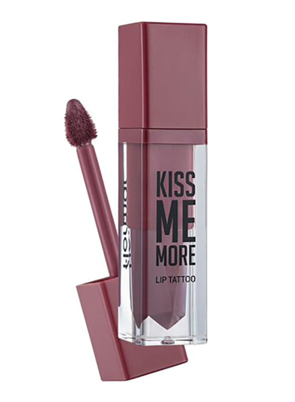 Flormar Kiss Me More Lip Tattoo Liquid Lipstick, 7.5ml, 08 Mademoiselle, Purple