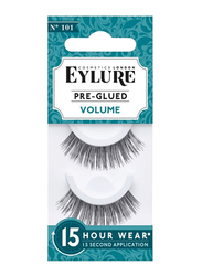 Eylure Pre Glued Volume False Eye Lashes, No. 101, Black