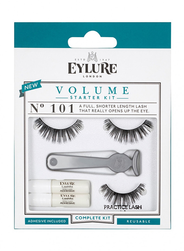 Eylure Volume Started Kit False Eye Lashes, No 101, Black