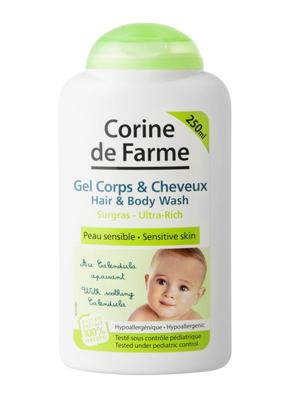 Corine De Farme 250ml Baby Hair and Body Wash Cleanser with Sulfate Free for kids
