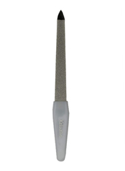 Xcluzive Sapphire Nail File with Plastic Handle, Medium, White/Silver
