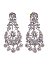 Glam Jewels The Chandelier Dangle Earrings for Women, Silver