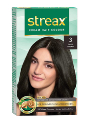 Streax Cream Hair Color, Dark Brown, 120ml
