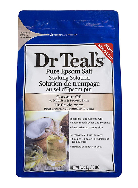 Dr Teal's Coconut Oil Epsom Bath Salt Soaking Solution, 1.36kg