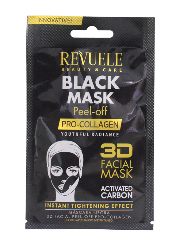 

Revuele Black Mask 3D Facial Peel-Off Pro-Collagen Mask, 15ml