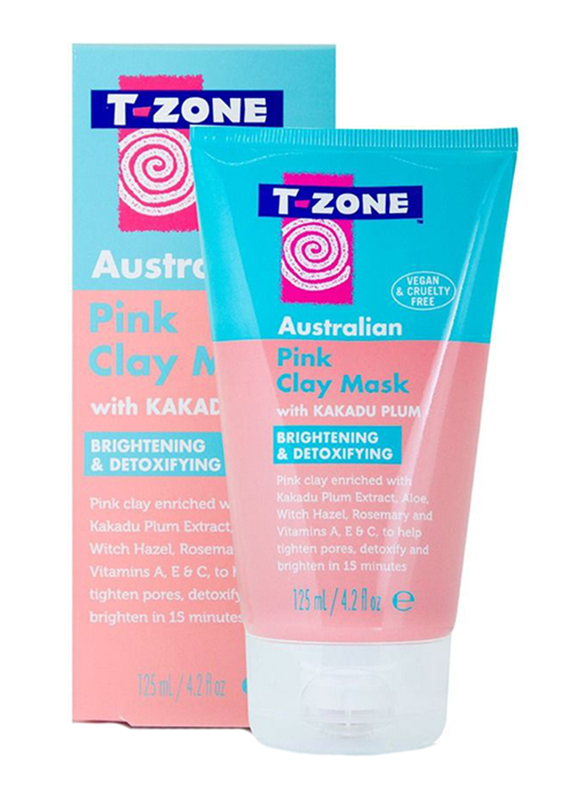 T-Zone Australian Pink Clay Mask Brightening & Detoxying, 125ml