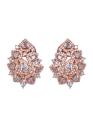 Glam Jewels The Jasmine Studs Earrings for Women, Rose Gold