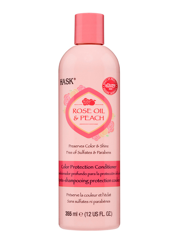 Hask Rose Oil & Peach Color Protection Conditioner, 355ml