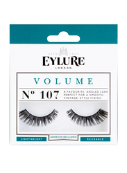 Eylure Volume Glamour Strip False Eye Lashes, No 107, Black