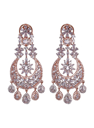 Glam Jewels The Chandelier Dangle Earrings for Women, Rose Gold