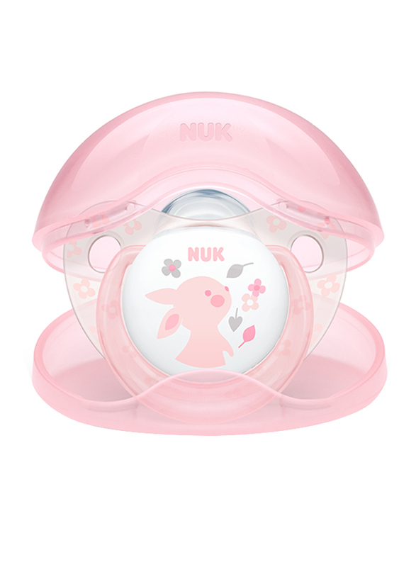 Nuk Trendline Silicone Pacifier with Box, Baby Rose