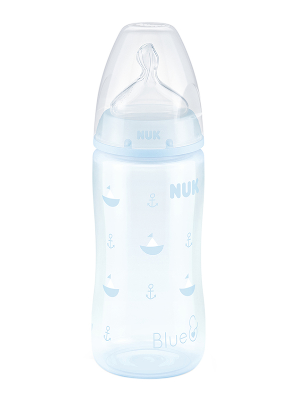 Nuk First Choice Plus Bottle 300Ml with Teat, Baby Blue