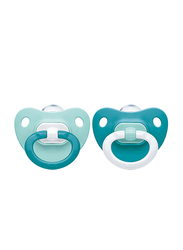 Nuk Fashion Silicon Soother, 6-18 Months, Pack of 2, Blue
