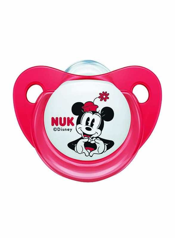 Nuk Disney Mickey Trendline Silcone Soother, 6-18 Months, 2 Piece, Red