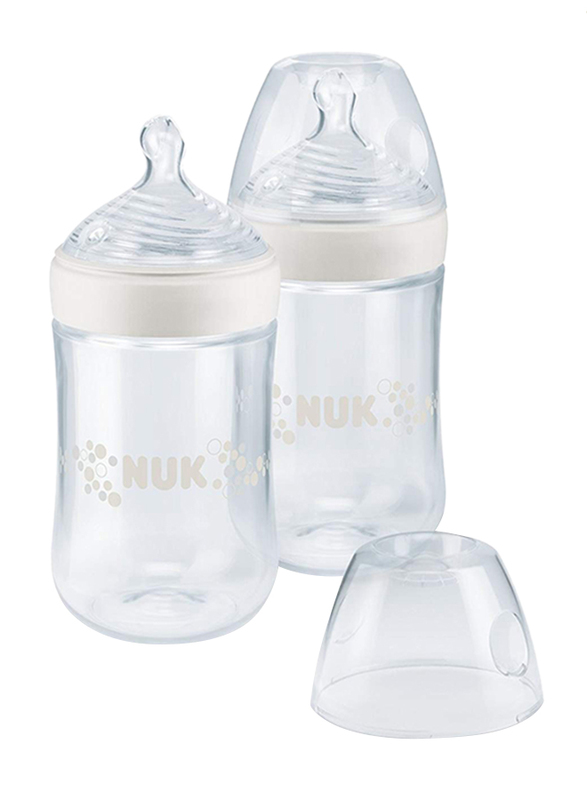 Nuk Nature Sense PP Bottle Small 6-18 Months, 260ml, White