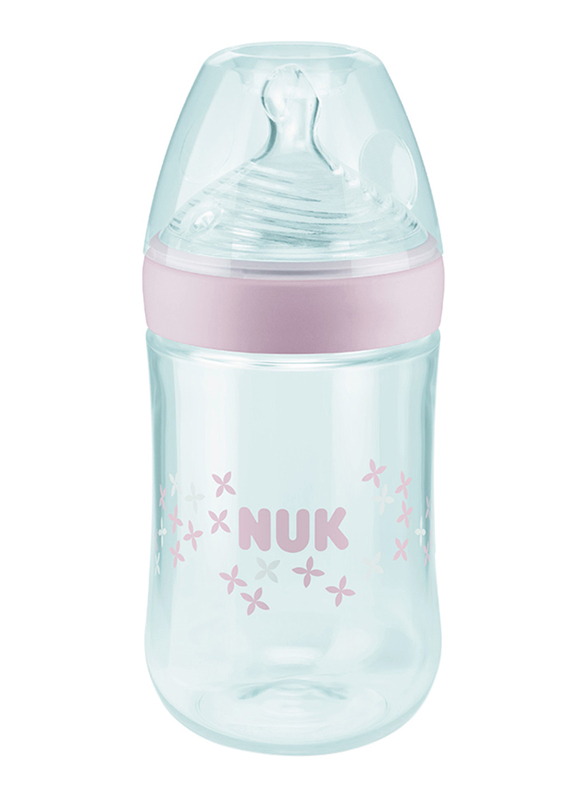 Nuk Nature Sense PP Bottle Small 6-18 Months, 260ml, Pink