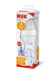 NUK First Choice Plus PP Baby Feeding Bottle, 300ml, 0-6 Months, Multicolour