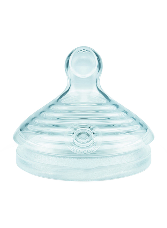 Nuk Nature Sense Silicone Teat, 6-18 Months, Medium 6 Holes, 2 Piece, Clear