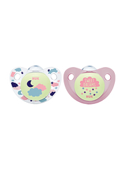 Nuk Night & Day Trendline Silicone Soother, 6-18Months, 2 Piece, Pink