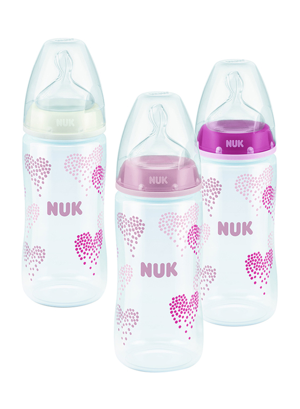 Nuk First Choice Plus Bottle Set for Girl, Pink