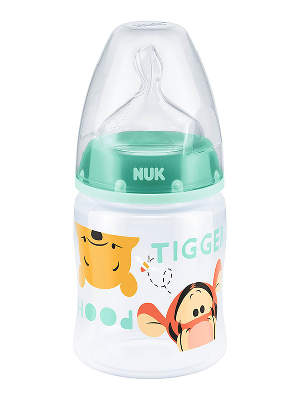 Nuk First Choice Plus Disney Winnie The Pooh Baby Bottle 150ml with Teat, Green
