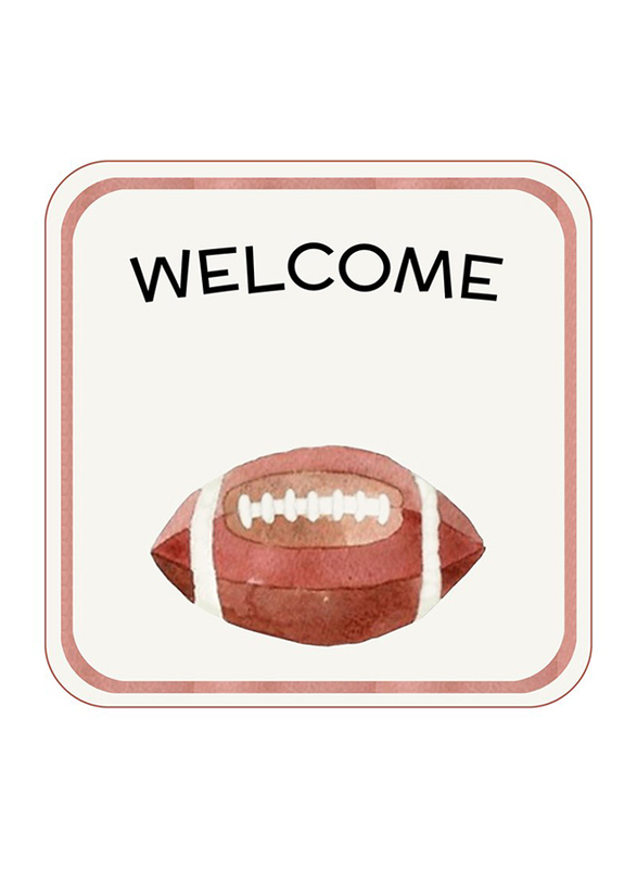 BABYjoe Football Baby Cocoon Swaddle with Hat and Announcement Card for Babies, 0-4 Months, Brown