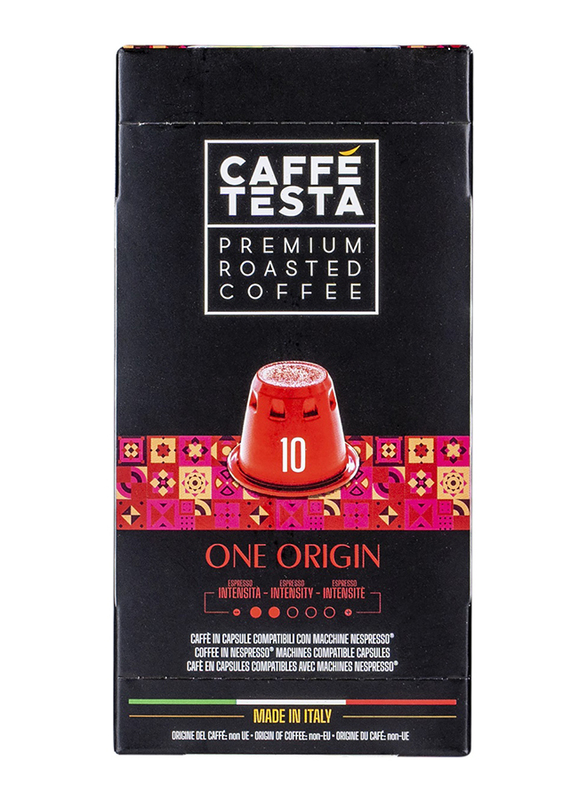 Caffe Testa Premium Roasted One Origin Nespresso Coffee Compatible Capsules, 10 Capsules