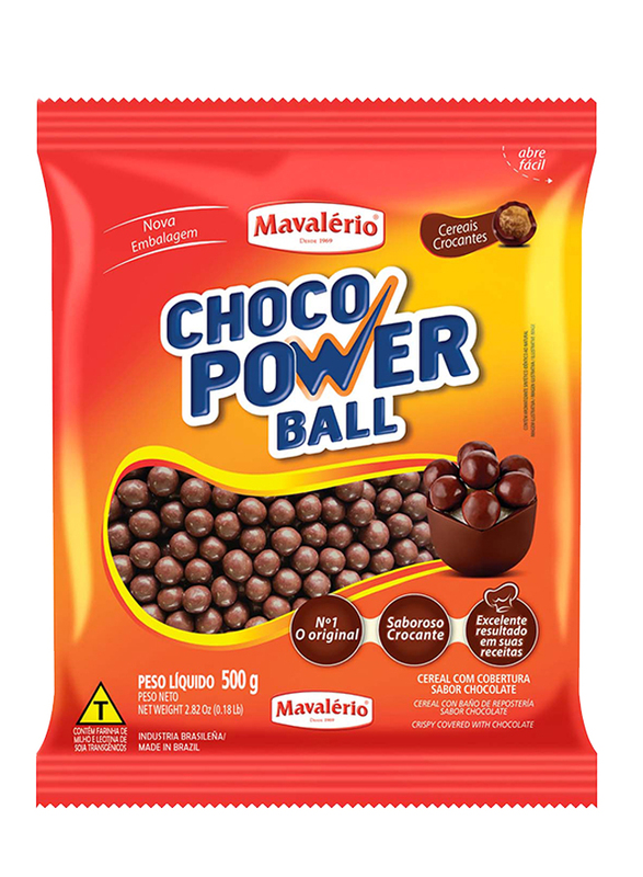 Mavalerio Choco Powder Ball Crispy Covered With Chocolate Compound, 500g