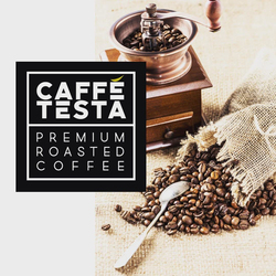 Caffe Testa Premium Roasted Fifty + Fifty Coffee Beans, 1kg