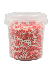 Deliket White & Red Vermicelli Sprinkles for Bakery Cake & Ice Cream Decoration, 90g