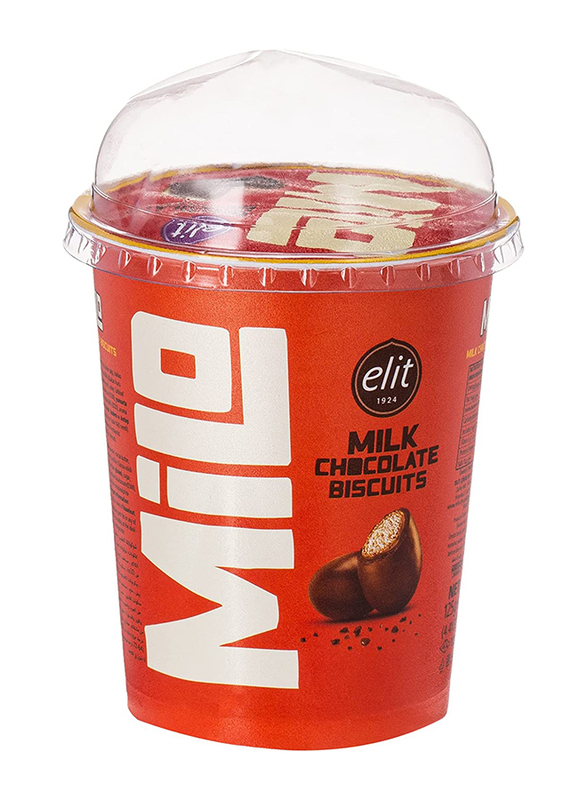 Elit Milo Milk Chocolate Biscuits Cups, 125g