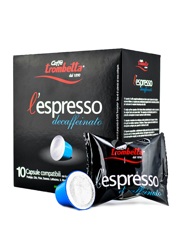 Caffe Trombetta L Espresso Decaffeinated Coffee 10 Capsules 55g Dubaistore Com Dubai