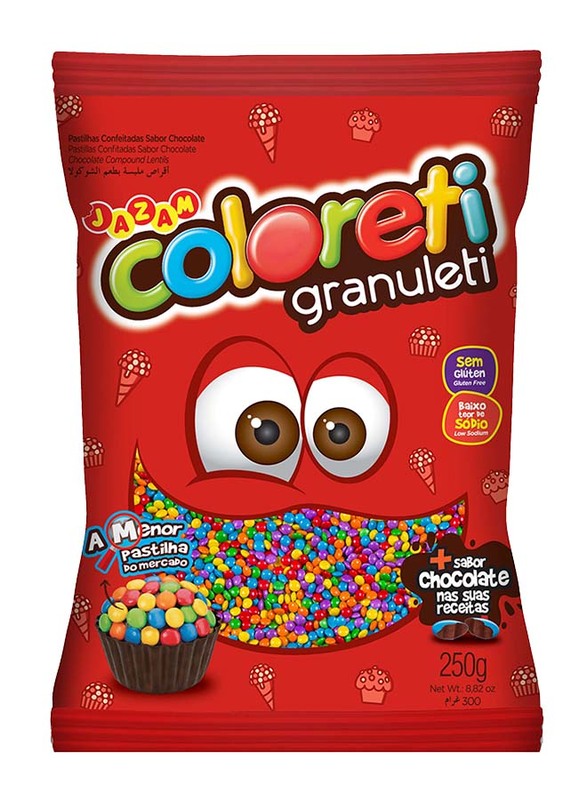 Jazam Coloreti Granuleti Colorful Chocolate Mini Lentils, 250g