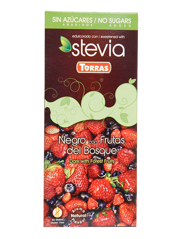 Torras Sugar Free Dark and Forest Fruits Chocolate Tablet Bar, 125g