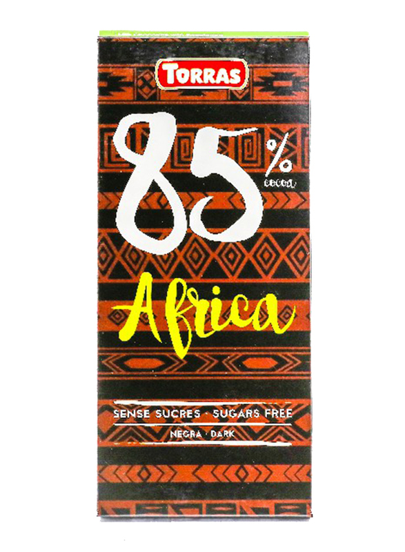 Torras Sugar Free Dark 85% Cocoa Tablet Bar, 100g