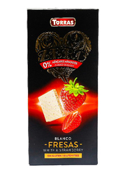 Torras Sugar Free Zero White and Strawberry Chocolate Tablet Bar, 125g