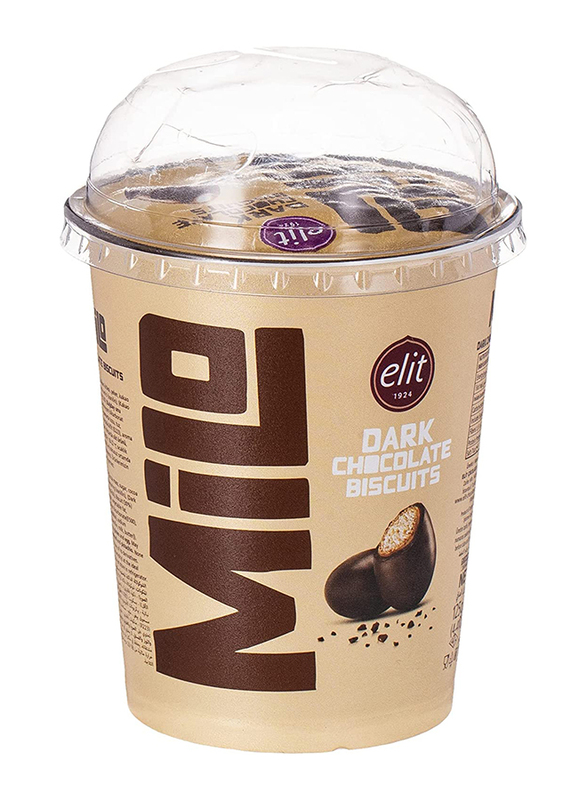 Elit Milo Dark Chocolate Biscuits Cups, 125g