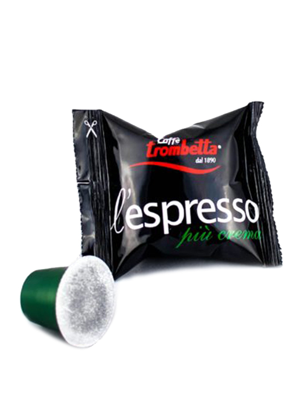 Caffe Trombetta L'Espresso Piu Cream Coffee, 10 Capsules, 55g