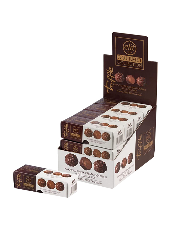 Elit Gourmet Collection Praline Truffle Chocolate, 12 Piece