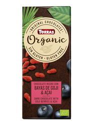 Torras Organic Dark Chocolate With Goji Beans and Acai, 100g