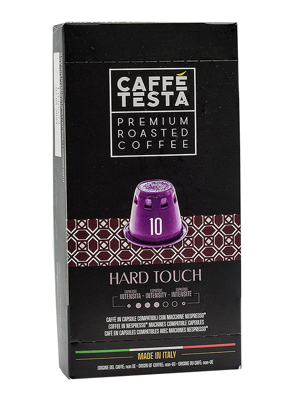 Caffe Testa Premium Roasted Hard Touch Nespresso Coffee Compatible Capsules, 10 Capsules