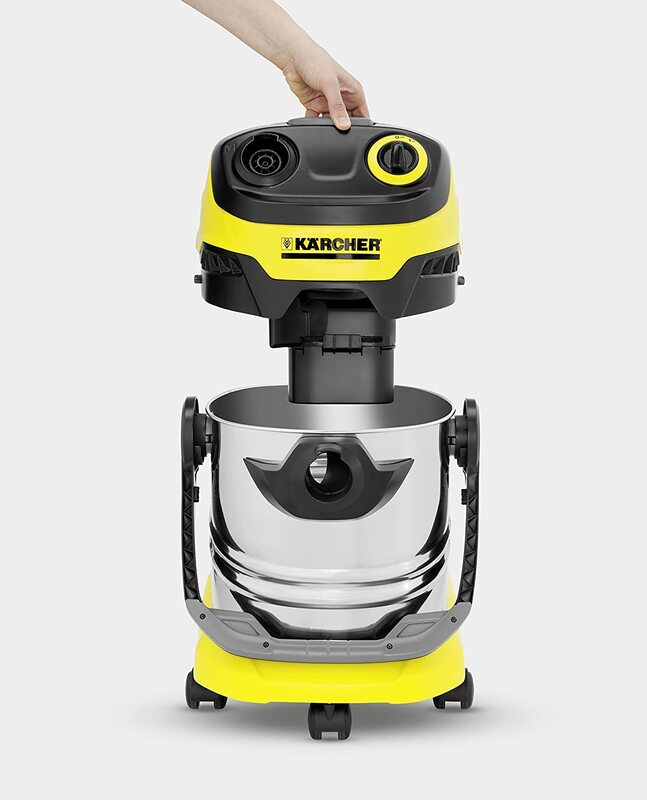 Karcher 1100W Wet & Dry Vacuum Cleaner, 25L, WD 5 Premium, Yellow/Sliver/Black